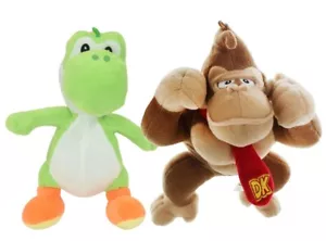 Peluche di peluche Nintendo Mario Bros | Set di 2 Donkey Kong e Yoshi da 8 pollici - Foto 1 di 1