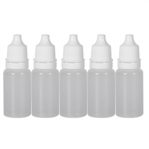 50PCS Empty Plastic Squeezable Bottles Eye Liquid Container Dropper 10ml