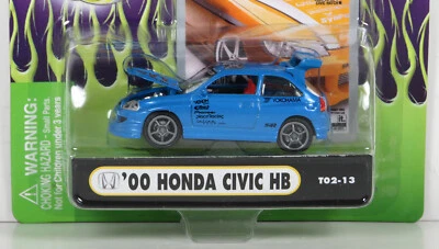 Import Tuner Magazine 2000 本田 00 Civic HB 蓝色 TO2-13 压铸汽车 1: 64 — 第 1/4 张图片