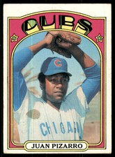 1972 Topps Juan Pizarro Chicago Cubs #18A