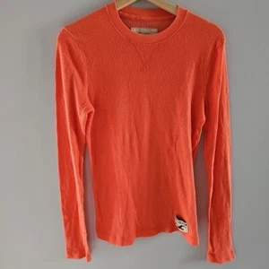 Hollister California Coral/Orange Cable Knit Size Medium Long Sleeve Shirt - Picture 1 of 8