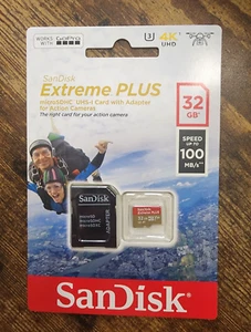 Brand new SanDisk Extreme Plus 32 GB micro SDHCBoui - Picture 1 of 7