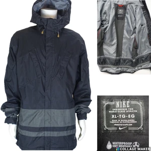 NIKE~NEUWERTIG!!~SCHWARZ GRAU HERREN XL X-TALL WASSERDICHT BELÜFTET ACHSELN 10K mm JACKE - Bild 1 von 16