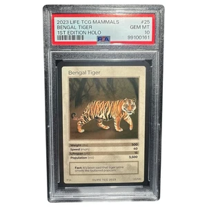 2023 Life TCG Mammals Bengal Tiger 1st Edition Holo PSA 10 GEM MINT - Picture 1 of 5