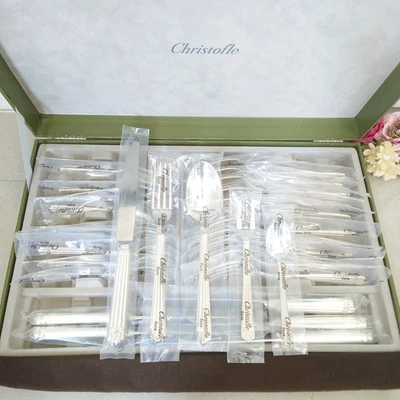 Cuchillo de cubiertos Christofle Aria plateado tenedor cuchara caja de 30 piezas casi como nuevo Foto 1 de 4