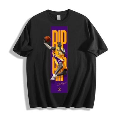 RIP Kobe Bryant T-Shirt - Purple & Gold Tribute Art Unisex Tee - Image 1 of 4