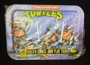 Teenage Mutant Ninja Turtles Vintage 1988 Kids Snack & Play Tray NEW NOS Sealed - Picture 1 of 22
