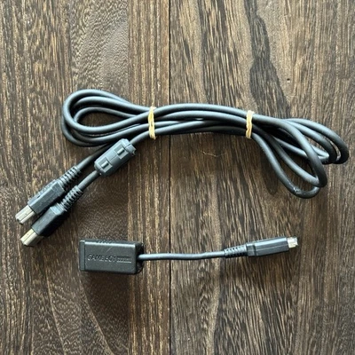 Nintendo Game Boy OEM Link Cable DMG-04 + Conversion Cable MGB-004 Bundle - Image 1 of 4