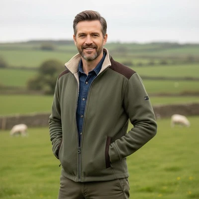 Chaqueta polar con cremallera completa Regatta Faversham para hombre | Cálida polar de trabajo rural Foto 1 de 4