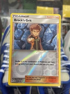 Pokemon BROCK'S GRIT 53/68 HIDDEN FATES Reverse Holo SET COLLECT RARE - Picture 1 of 2