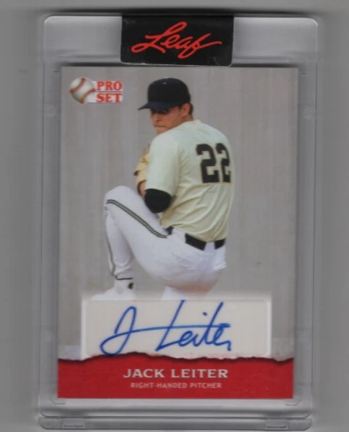 JACK LEITER 2022 LEAF PRO SET SPORTS  BASEBALL AUTOGRAPH #PSA-JL1 AUTO RANGERS - Image 1 of 2