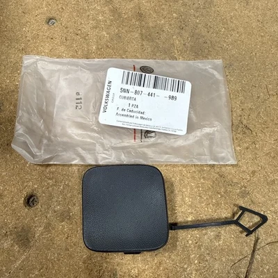 2018-2021 VW TIGUAN - REAR Bumper TOW HOOK / Towing EYE Cover 5NN807441 Texture  - Image 1 of 3