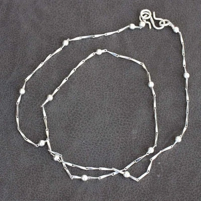 Fashion-Forwarded Fine Vermeil 925 Silver Plated Chain Necklace 18" GW - Image 1 of 4