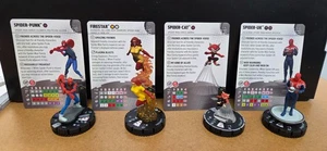 HeroClix: Spider-Punk #033, Cat #036, UK #038, Firestar #035 - Spider-Verse Rare - Picture 1 of 1
