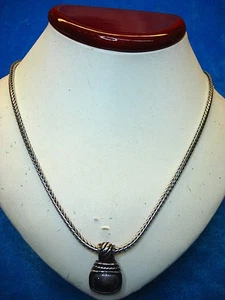 ANN KING STERLING STATEMENT WHEAT NECKLACE - NICELY MADE HEAVYWEIGHT DESIGN - Picture 1 of 9