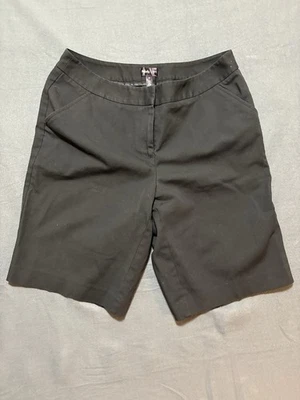 Pantalones cortos para mujer Rafaela con curvas talla 10 negros entrepierna de 9” Bermudas Foto 1 de 4