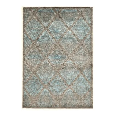 Alfombra Linon Platinum SantaFe Power Loomed poliéster 5'x7'6" en azul Foto 1 de 4