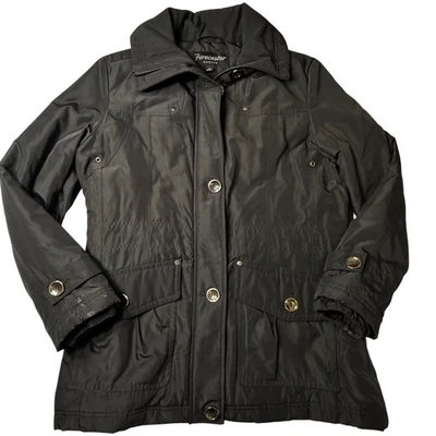 Forecaster of Boston Black Coat Womens Small Zip Up Button Adjustable Jacket - Image 1 of 4