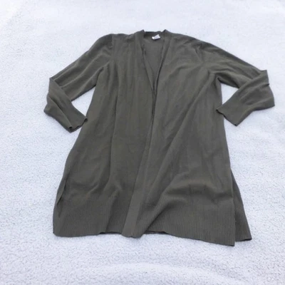 Chicos Sweater Womens 2 Cardigan Duster Green Open Long Sleeve - Image 1 of 4