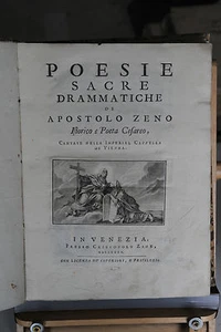 1735 - POESIE SACRE DRAMMATICHE DI APOSTOLO ZENO - Picture 1 of 1