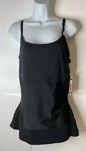 NWT Tummylicious Women's XL Black Medium Control Cami Tank Top Shapewear - Picture 1 of 6