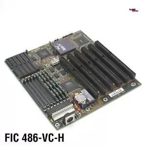 FIC 486-VC-H Intel 486 Dx 33MHZ RAM 4MB Carte Mère Bios PC CPU Rétro - Picture 1 of 10