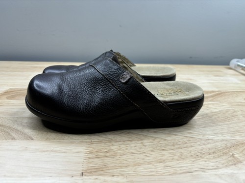 Aravon donna taglia by New Balance marrone taglia 8 D comode scivoli in pelle mules