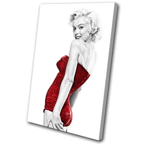 Iconic Celebrities Marilyn Monroe SINGLE CANVAS WALL ART Picture Print VA - Picture 1 of 1