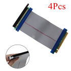 4Pcs PCI-E Express 16X-16X Riser Card Extender Ribbon Flexible Extension Cable