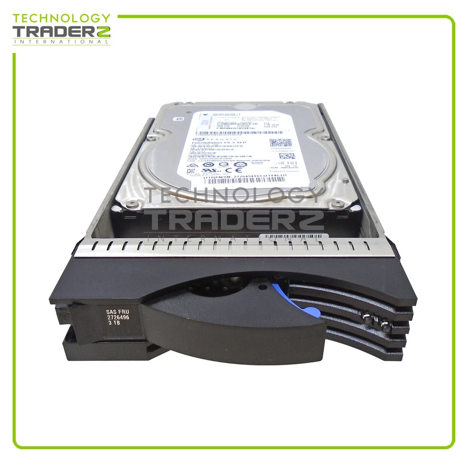 2726496 IBM 3TB 7.2K 6G SAS 3.5'' SED Hard Drive ST3000NM0043 **Pulled** - Image 1 of 1