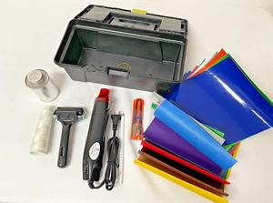 Kit de reparación inflable comercial que incluye pistola de calor pegamento vinilo parches rosca - Imagen 1 de 5