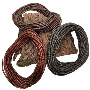 Cavo Cuoio Rotondo Intrecciato, Bolo 6 MM ( Da 4,45 €/ M) Lunghezza / Colore: - Bild 1 von 15