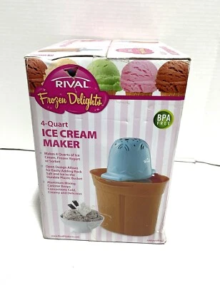NUEVO Rival Frozen Delights 4 cuartos para hacer helados/yogur congelado/sorbete rojo SIN BPA Foto 1 de 4