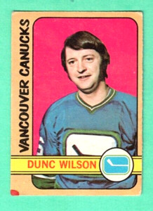 (1) DUNC WILSON 1972-73 O-PEE-CHEE # 18 CANUCKS GOALIE FAIR CARD (G0629)
