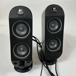 Pair of Logitech SH X-230 Computer Speakers Only ( No Sub ) Tested - Afbeelding 1 van 9