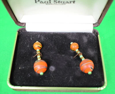 "Gemelos de cuarzo Paul Stuart naranja/verde 'bola'" (nuevos en caja) Foto 1 de 4