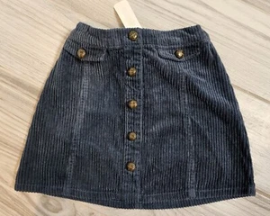 GYMBOREE Button Front Corduroy Skirt GIRLS SZ 7 Navy Blue NWT $34.50 - Picture 1 of 7