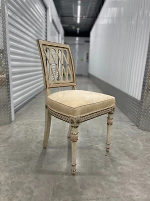 Vanity Chair vintage with back and upholstered seat - Image 1 of 4