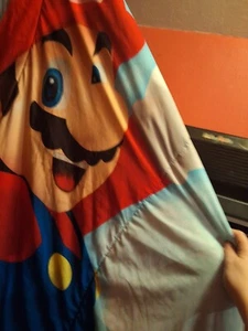 Reversible Nintendo Super Mario Brothers Twin Bed Comforter Blue - Picture 1 of 2