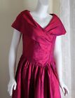 Laura Ashley Rasberry Rich Pink Silk Art Fabulous Elegant Gown Dress Uk 14 Us 10