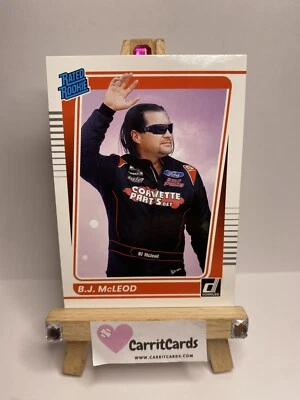BJ MCLEOD 2022 Panini Donruss Racing Rated Rookie #26 - Image 1 of 4