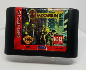 Sega Genesis Shadowrun Video Game Cartridge Only MA-13 1994 (Untested) 