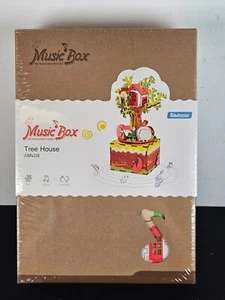 Robotime Baumhaus zum Selbermachen 98 Stück 3D Holz Spieluhr Puzzle 7-3/4 Zoll AM408 - Bild 1 von 2