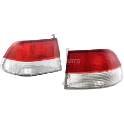 New Outside Left & Right Tail Lamp Lens And Housing Fits 1999-2000 Honda Civic - Image 1 of 4