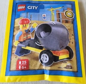 LEGO City: Construction Worker Minifigure with Cement Mixer - Picture 1 of 6