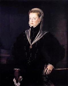 Oil painting Alonso Sanchez Coello - dona juana, princess of portugal nice girl - Picture 1 of 1