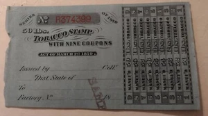 Bureau Of Printing & Engraving Tobacco Recipes 50lbs Act Of March 1st 1879 - Picture 1 of 1