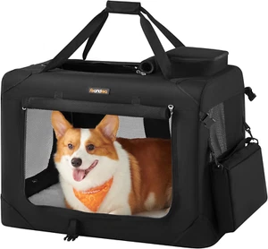 Dog Carrier, Collapsible Pet Carrier, L, Portable Soft Cat Carrier, Oxford Fabri - Picture 1 of 9