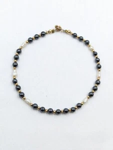 1/20 12k GF Gold Filled Fresh Water Pearl , Gray And Gold Spacers U156 - Picture 1 of 6