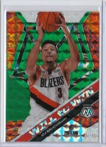 19-20 Panini Mosaico Verde Prizm Will To Win #1 C.J. Blazers McCollum Trail - Imagen 1 de 1